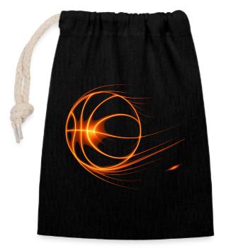 Basketball Basketballer Geschenkidee Baller Bball - Verschließbarer Geschenkbeutel aus Baumwolle (14x20cm) - Schwarz - Vorne