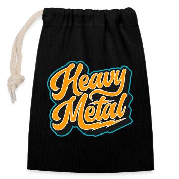Heavy Metal Bold Script Logo - Verschließbarer Geschenkbeutel aus Baumwolle (14x20cm) - Schwarz - Vorne