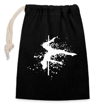 Pole Dance Bar Fitness Femmes Pole Danse - Sac cadeau en coton avec cordon (14 x 20 cm) - noir - Devant