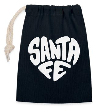 Santa Fe, New Mexico Heart Design - Closable cotton gift bag (14x20cm) - navy - Front