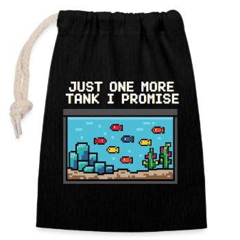 Diction du joueur d’aquarium - Sac cadeau en coton avec cordon (14 x 20 cm) - noir - Devant