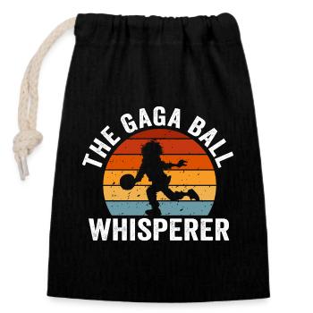 Chuchoteur de Gaga Ball Sunset - Sac cadeau en coton avec cordon (14 x 20 cm) - noir - Devant