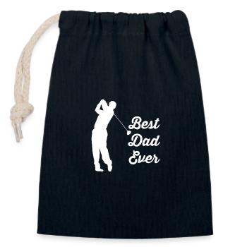 Golf - Verschließbarer Geschenkbeutel aus Baumwolle (14x20cm) - Navy - Vorne