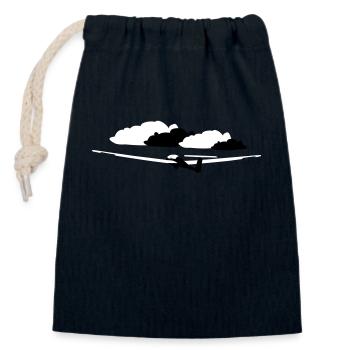Segelflugzeug Segelfliegen Segelflieger - Verschließbarer Geschenkbeutel aus Baumwolle (14x20cm) - Navy - Vorne