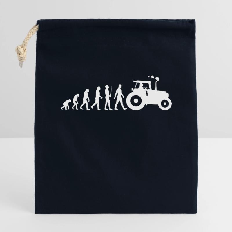 Tractor - Evolution - Trekker - Farmer Closable cotton gift bag (14x20cm)