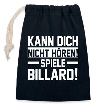 Snooker Billardtisch Billiard Billard - Verschließbarer Geschenkbeutel aus Baumwolle (14x20cm) - Navy - Vorne