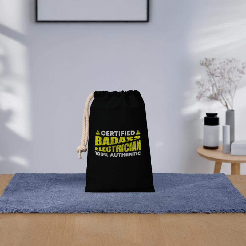 Electronics Technician Profession Voltage High Voltage Closable cotton gift bag (14x20cm)