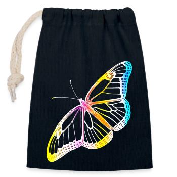 Butterfly Butterfly Monarch Spring Colorful Gift - Closable cotton gift bag (14x20cm) - navy - Front