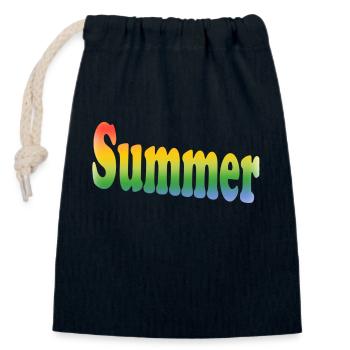 Vöran - Sommer - Verschließbarer Geschenkbeutel aus Baumwolle (14x20cm) - Navy - Vorne