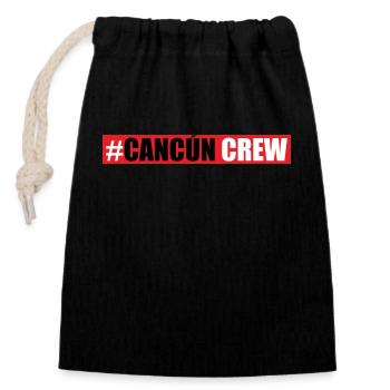 Cancun Crew - Verschließbarer Geschenkbeutel aus Baumwolle (14x20cm) - Schwarz - Vorne