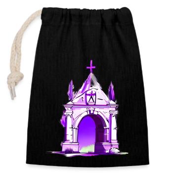 Mausoleum - Closable cotton gift bag (14x20cm) - black - Front