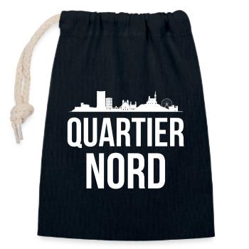 Marseille, PACA, nördlicher Bezirk, Block, Stadt - Verschließbarer Geschenkbeutel aus Baumwolle (14x20cm) - Navy - Vorne