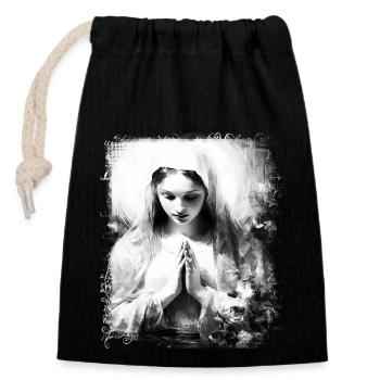 Sainte Marie Marie Vierge Marianne Vierge Marie Sainte - Sac cadeau en coton avec cordon (14 x 20 cm) - noir - Devant