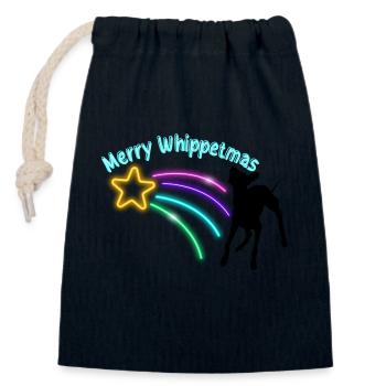 Shooting Star - Verschließbarer Geschenkbeutel aus Baumwolle (14x20cm) - Navy - Vorne