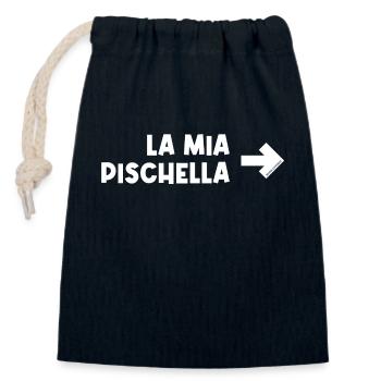My Pischella - Closable cotton gift bag (14x20cm) - navy - Front