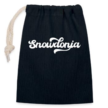Snowdonia, National Parks - Closable cotton gift bag (14x20cm) - navy - Front