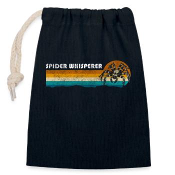 Spiders Pet - Closable cotton gift bag (14x20cm) - navy - Front