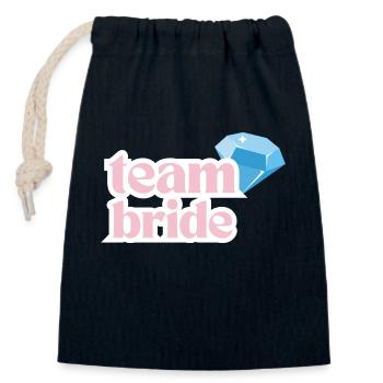 team bride - Verschließbarer Geschenkbeutel aus Baumwolle (14x20cm) - Navy - Vorne