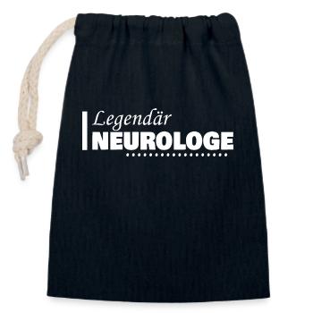 Occupation Neurologist - Closable cotton gift bag (14x20cm) - navy - Front