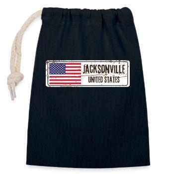 Jacksonville Flagge der Vereinigten Staaten - Verschließbarer Geschenkbeutel aus Baumwolle (14x20cm) - Navy - Vorne