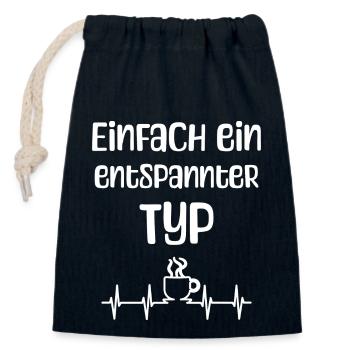 Entspannter Typ - Verschließbarer Geschenkbeutel aus Baumwolle (14x20cm) - Navy - Vorne