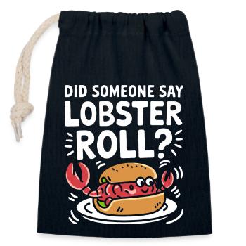 Pour les vrais amateurs de homard - Sac cadeau en coton avec cordon (14 x 20 cm) - bleu marine - Devant