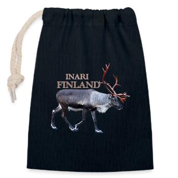Inari - Closable cotton gift bag (14x20cm) - navy - Front