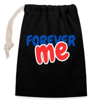 FOREVER me - Closable cotton gift bag (14x20cm) - black - Front