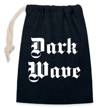 Dark Wave music Gothic Typography - Closable cotton gift bag (14x20cm) - navy - Front