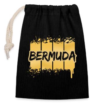 Bermuda Bermuda - Verschließbarer Geschenkbeutel aus Baumwolle (14x20cm) - Schwarz - Vorne