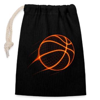 Basketball Basketballer Geschenkidee Baller Bball - Verschließbarer Geschenkbeutel aus Baumwolle (14x20cm) - Schwarz - Vorne