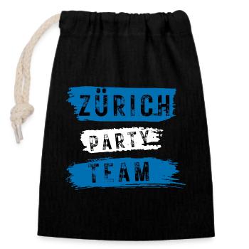 Équipe du Parti de Zurich - Sac cadeau en coton avec cordon (14 x 20 cm) - noir - Devant
