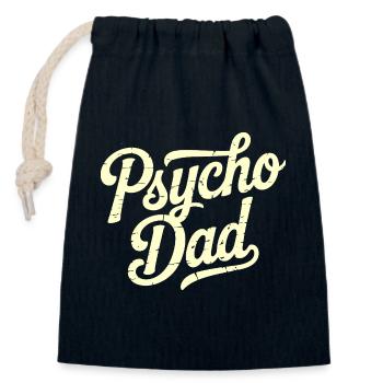 Scénario vintage de Psycho Dad - Sac cadeau en coton avec cordon (14 x 20 cm) - bleu marine - Devant