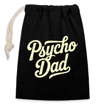 Scénario vintage de Psycho Dad - Sac cadeau en coton avec cordon (14 x 20 cm) - noir - Devant
