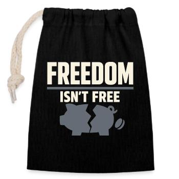 Self-employed freelancer Steuerhumor 1099 Life - Closable cotton gift bag (14x20cm) - black - Front
