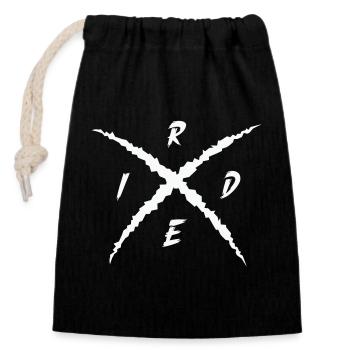 Chevaucher - Sac cadeau en coton avec cordon (14 x 20 cm) - noir - Devant