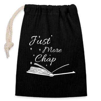 Just More Chap Bookish Graphic Tee - Closable cotton gift bag (14x20cm) - black - Front