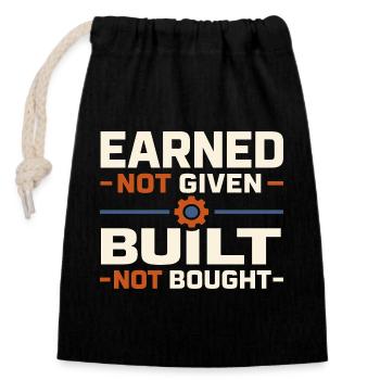 Blue Collar Lifestyle Blue Collar Pride Working - Closable cotton gift bag (14x20cm) - black - Front