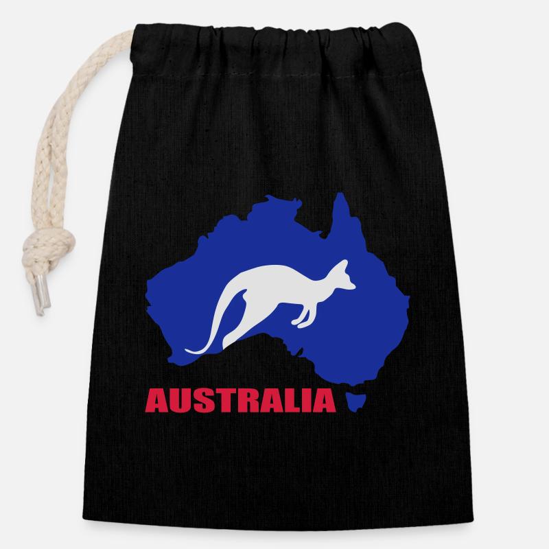 Australia - Closable cotton gift bag (14x20cm) - black