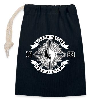 Graphique du jardin Balamb - Sac cadeau en coton avec cordon (14 x 20 cm) - bleu marine - Devant