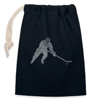 Hockey - Verschließbarer Geschenkbeutel aus Baumwolle (14x20cm) - Navy - Vorne