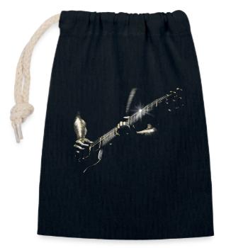 Guitarist - Closable cotton gift bag (14x20cm) - navy - Front