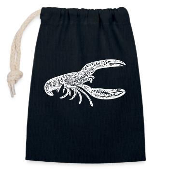 Petit Crabe Homard Vintage Crabe - Sac cadeau en coton avec cordon (14 x 20 cm) - bleu marine - Devant