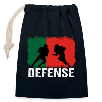 American Football Portugal Defense - Verschließbarer Geschenkbeutel aus Baumwolle (14x20cm) - Navy - Vorne