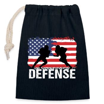 American Football USA Defense - Verschließbarer Geschenkbeutel aus Baumwolle (14x20cm) - Navy - Vorne