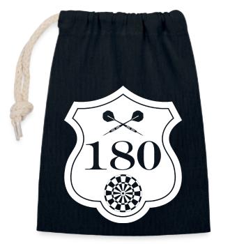 Darts Sports Fun - Closable cotton gift bag (14x20cm) - navy - Front