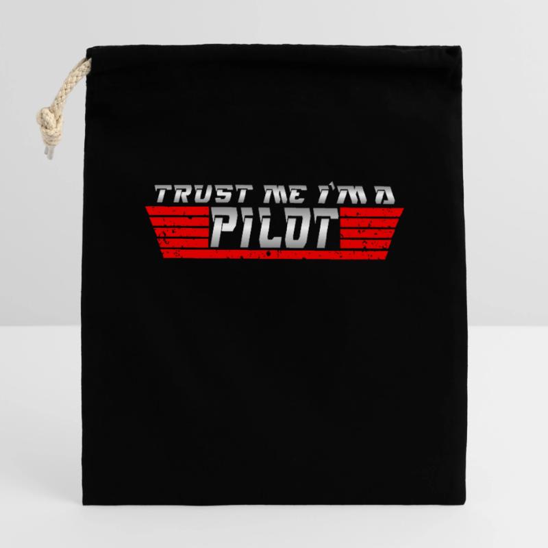 Drone Drones Drone Flight Drone Pilot Sac cadeau en coton avec cordon (14 x 20 cm)