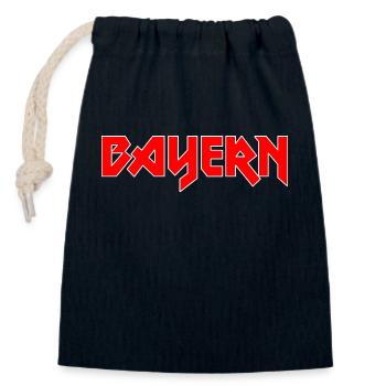 Modisches Heimat BAYERN Metal-Design - Verschließbarer Geschenkbeutel aus Baumwolle (14x20cm) - Navy - Vorne
