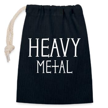 Heavy metal - Closable cotton gift bag (14x20cm) - navy - Front