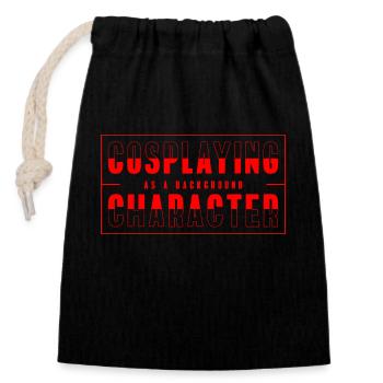 Cosplay Art Friends - Closable cotton gift bag (14x20cm) - black - Front